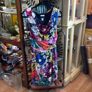Suzi Chin for maggy boutique Sleeveless Multicolor Floral Print Dress